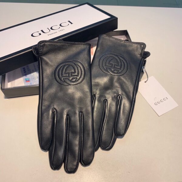 Gucci Gloves With Signature Double G Motif In Black