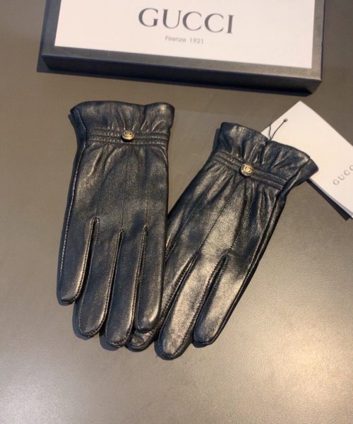 Gucci Gloves With Signature Double G Motif In Black