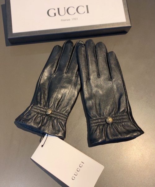 Gucci Gloves With Signature Double G Motif In Black