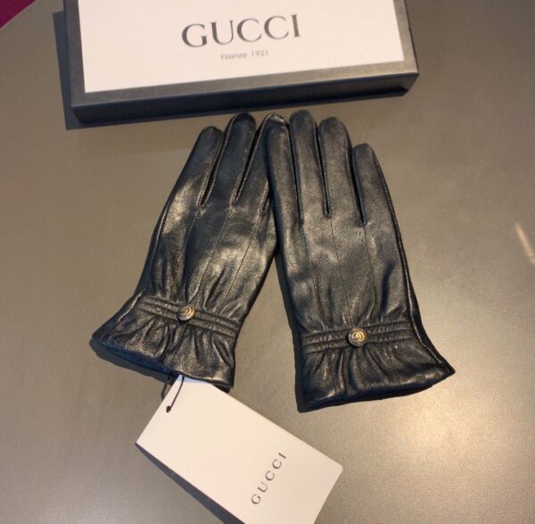 Gucci Gloves With Signature Double G Motif In Black