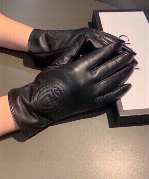 Gucci Gloves With Signature Double G Motif In Black