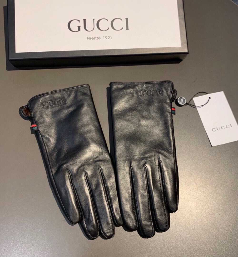 Gucci Gloves With Signature Double G Motif In Black