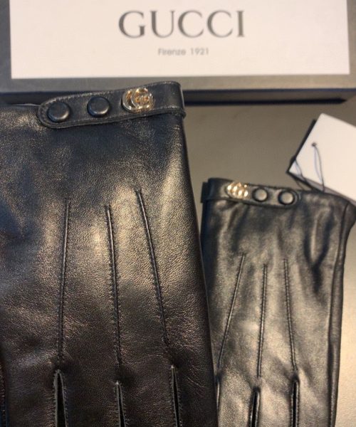 Gucci Gloves With Signature Double G Motif In Black