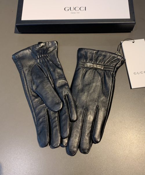 Gucci Gloves With Signature Double G Motif In Black
