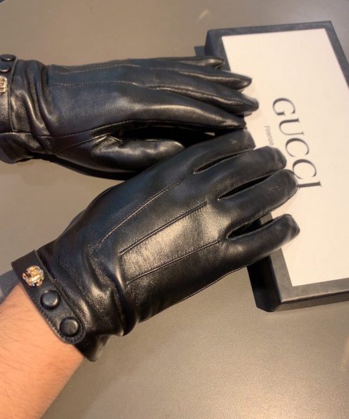 Gucci Gloves With Signature Double G Motif In Black