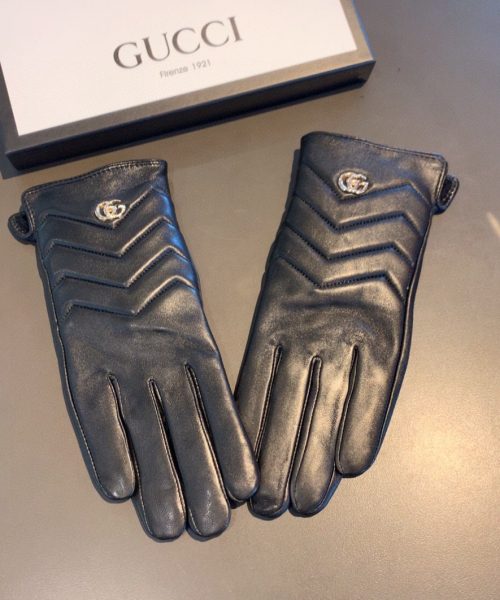 Gucci Gloves With Signature Double G Motif In Black