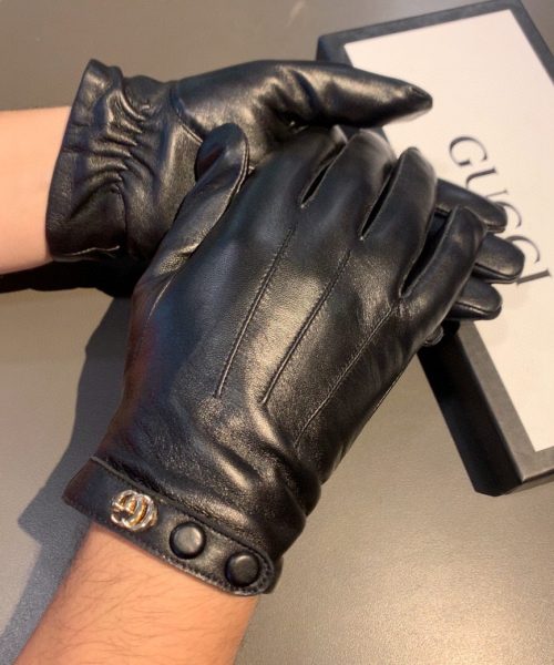 Gucci Gloves With Signature Double G Motif In Black