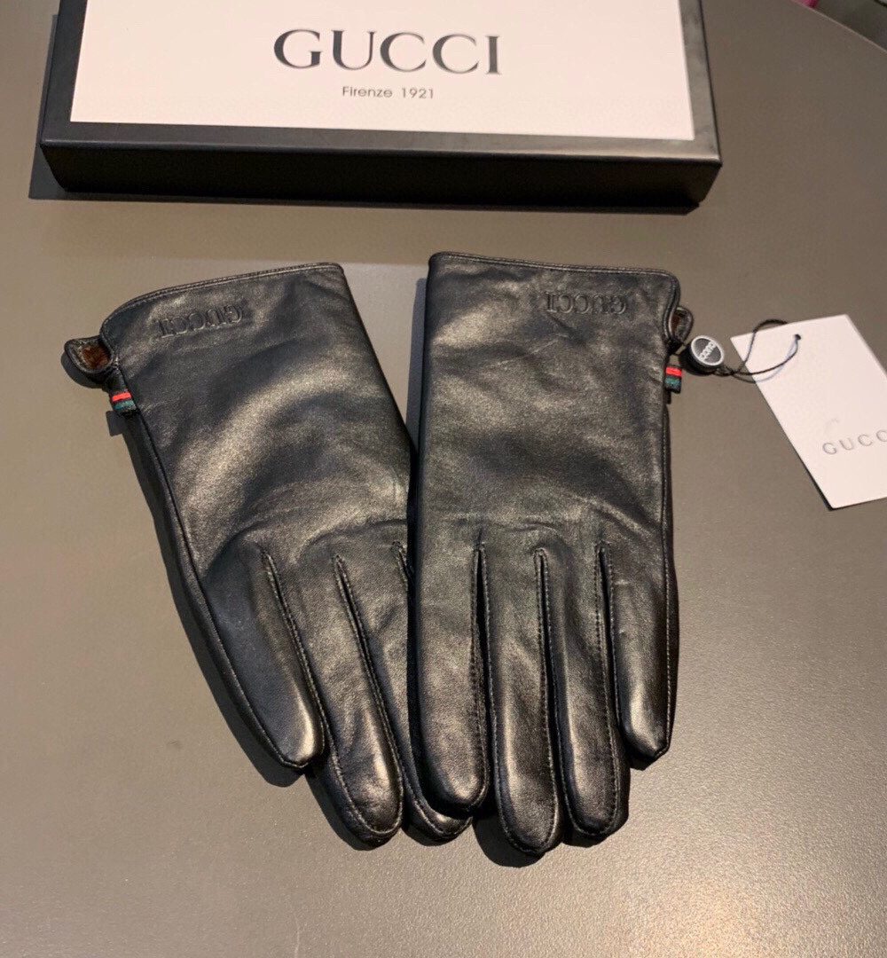 Gucci Gloves With Signature Double G Motif In Black