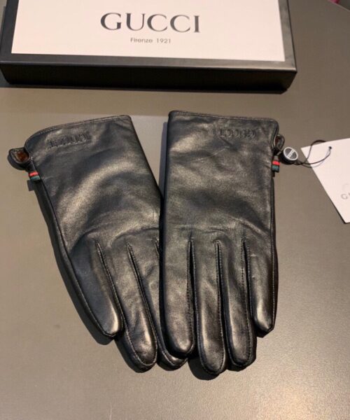 Gucci Gloves With Signature Double G Motif In Black