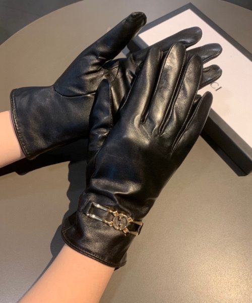 Gucci Gloves With Signature Double G Motif In Black