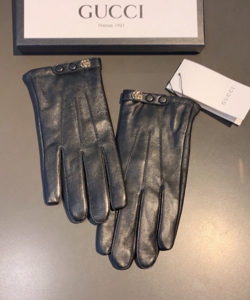 Gucci Gloves With Signature Double G Motif In Black