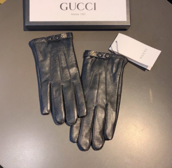 Gucci Gloves With Signature Double G Motif In Black