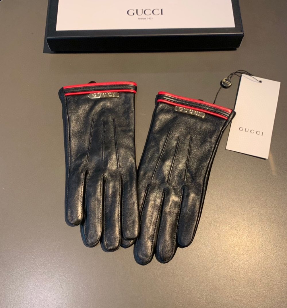 Gucci Gloves With Signature Double G Motif In Black