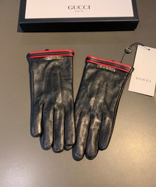 Gucci Gloves With Signature Double G Motif In Black