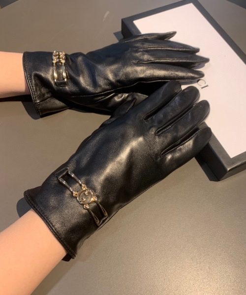 Gucci Gloves With Signature Double G Motif In Black