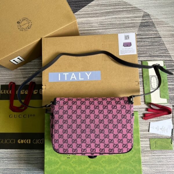 1:1 Replica Gucci Gucci Children's GG Multicolor Messenger Bag For Women  11.4in/29cm GG
