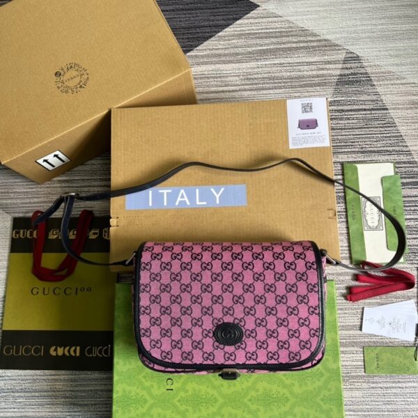 1:1 Replica Gucci Gucci Children's GG Multicolor Messenger Bag For Women  11.4in/29cm GG