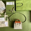 1:1 Replica Gucci Gucci Diana Mini Tote Bag White For Women 8in/20cm GG ‎702732 U3ZDT 9196