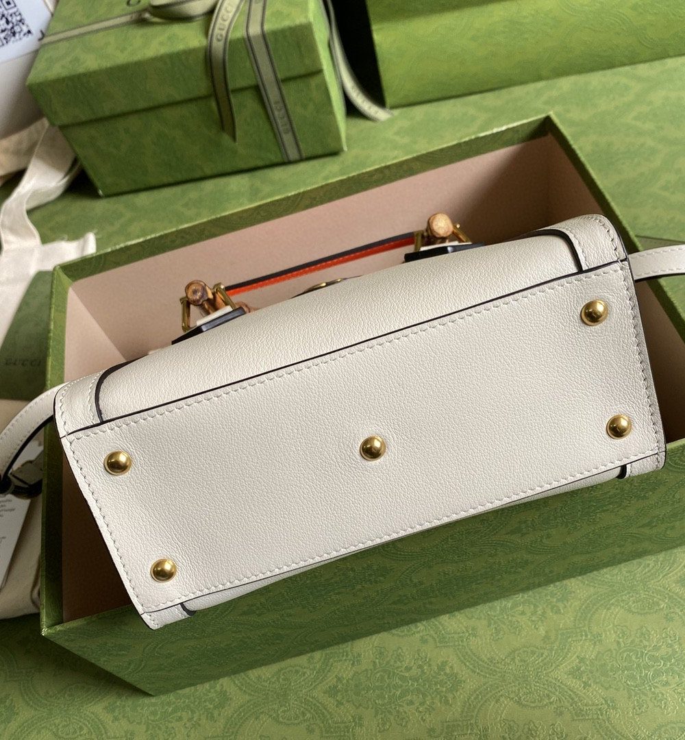 1:1 Replica Gucci Gucci Diana Mini Tote Bag White For Women 8in/20cm GG ‎702732 U3ZDT 9196
