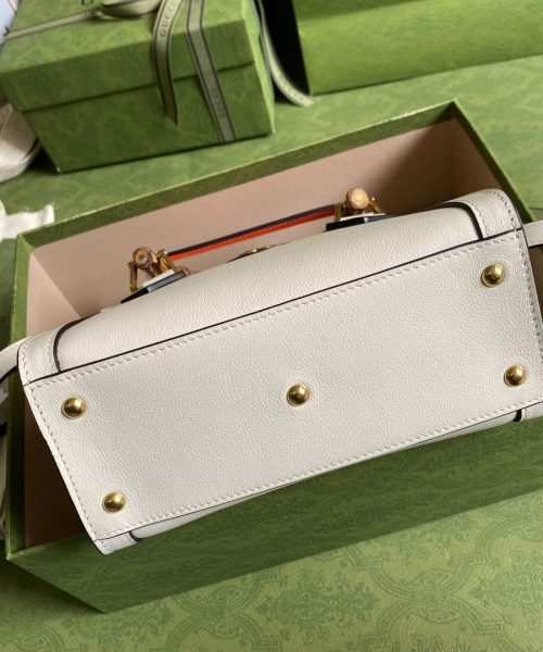 1:1 Replica Gucci Gucci Diana Mini Tote Bag White For Women 8in/20cm GG ‎702732 U3ZDT 9196