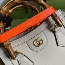 1:1 Replica Gucci Gucci Diana Mini Tote Bag White For Women 8in/20cm GG ‎702732 U3ZDT 9196