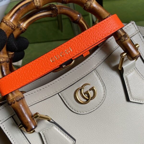1:1 Replica Gucci Gucci Diana Mini Tote Bag White For Women 8in/20cm GG ‎702732 U3ZDT 9196
