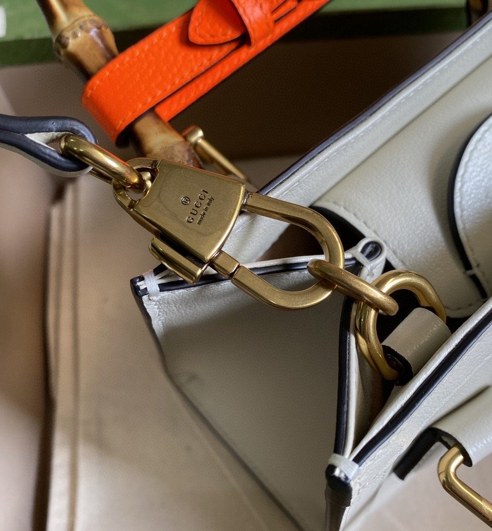 1:1 Replica Gucci Gucci Diana Mini Tote Bag White For Women 8in/20cm GG ‎702732 U3ZDT 9196