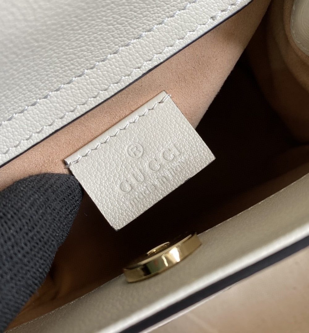 1:1 Replica Gucci Gucci Diana Mini Tote Bag White For Women 8in/20cm GG ‎702732 U3ZDT 9196
