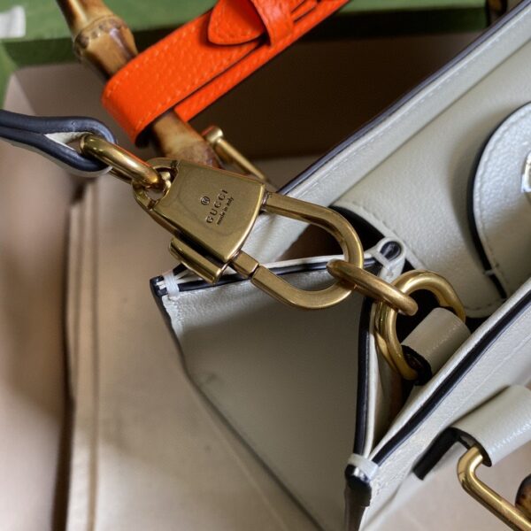 1:1 Replica Gucci Gucci Diana Mini Tote Bag White For Women 8in/20cm GG ‎702732 U3ZDT 9196