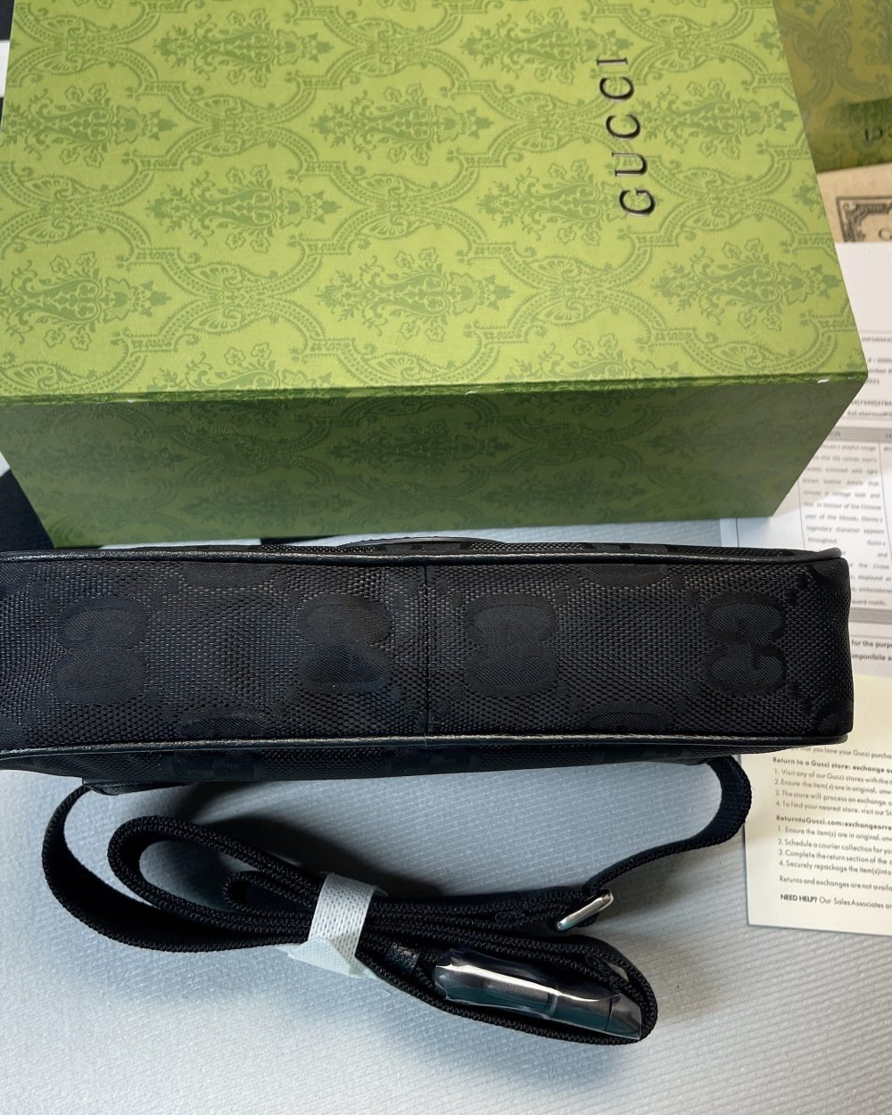 1:1 Replica Gucci Gucci Off The Grid Belt Bag Black GG ECONYL® For Men  9.5in/24cm GG 631341 H9HBN 1000
