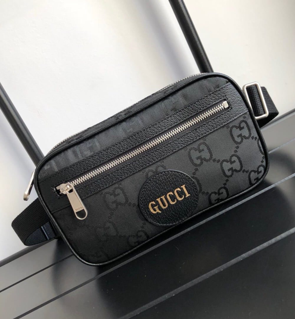 1:1 Replica Gucci Gucci Off The Grid Belt Bag Black GG ECONYL® For Men  9.5in/24cm GG 631341 H9HBN 1000