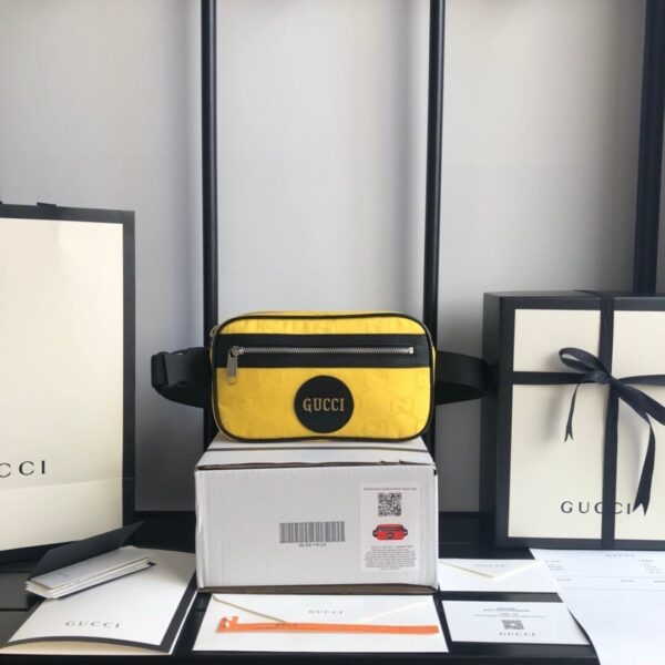1:1 Replica Gucci Gucci Off The Grid Belt Bag Yellow GG ECONYL® For Men  9.5in/24cm GG