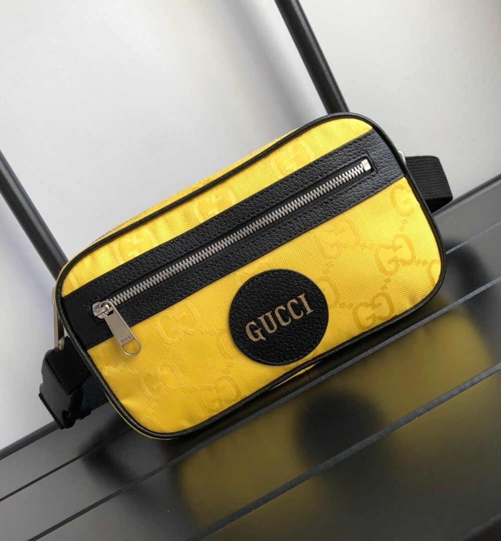 1:1 Replica Gucci Gucci Off The Grid Belt Bag Yellow GG ECONYL® For Men  9.5in/24cm GG