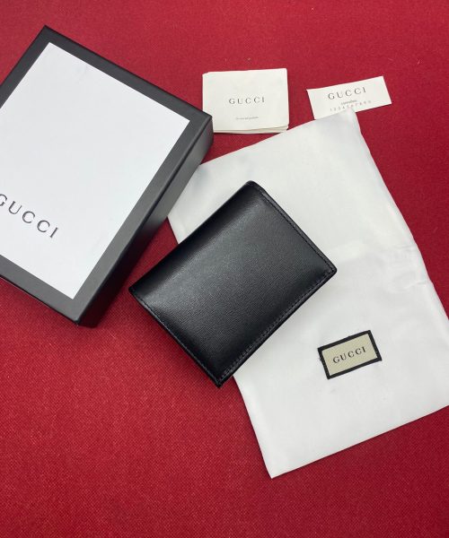 1:1 Replica Gucci Horsebit 1955 Card Case Wallet Black Women’s Wallet 11cm/4.3in GG ‎621887 0YK0G 1000