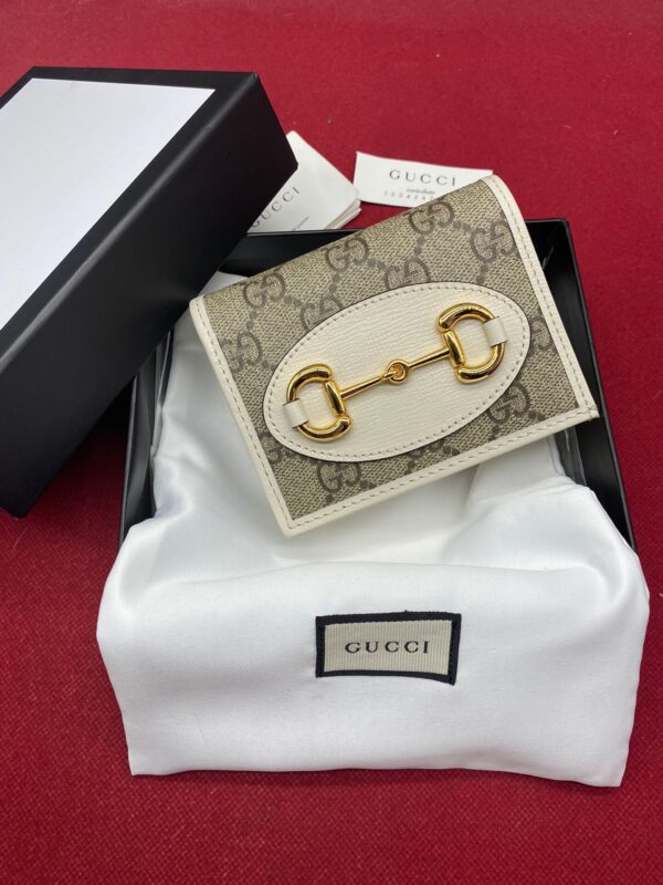 Gucci Horsebit 1955 Card Case Wallet Light Grey Women's Wallet 11cm/4.3in GG 621887 92TCG 9761