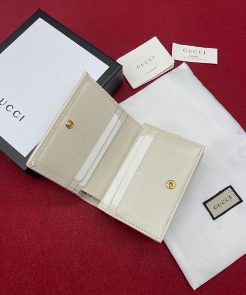 1:1 Replica Gucci Horsebit 1955 Card Case Wallet Light Grey Women's Wallet 11cm/4.3in GG 621887 92TCG 9761