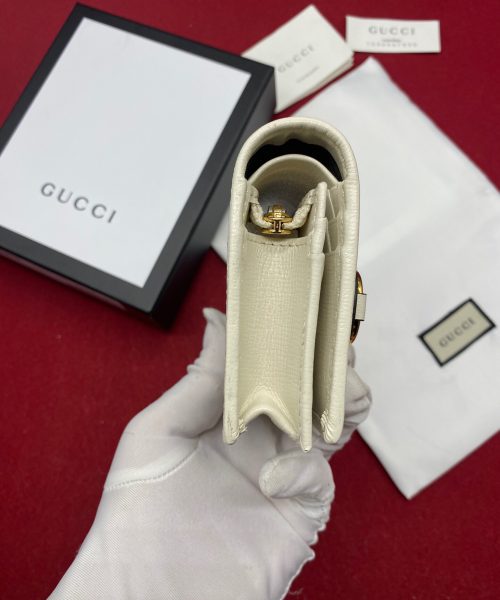 1:1 Replica Gucci Horsebit 1955 Card Case Wallet Light Grey Women's Wallet 11cm/4.3in GG 621887 92TCG 9761