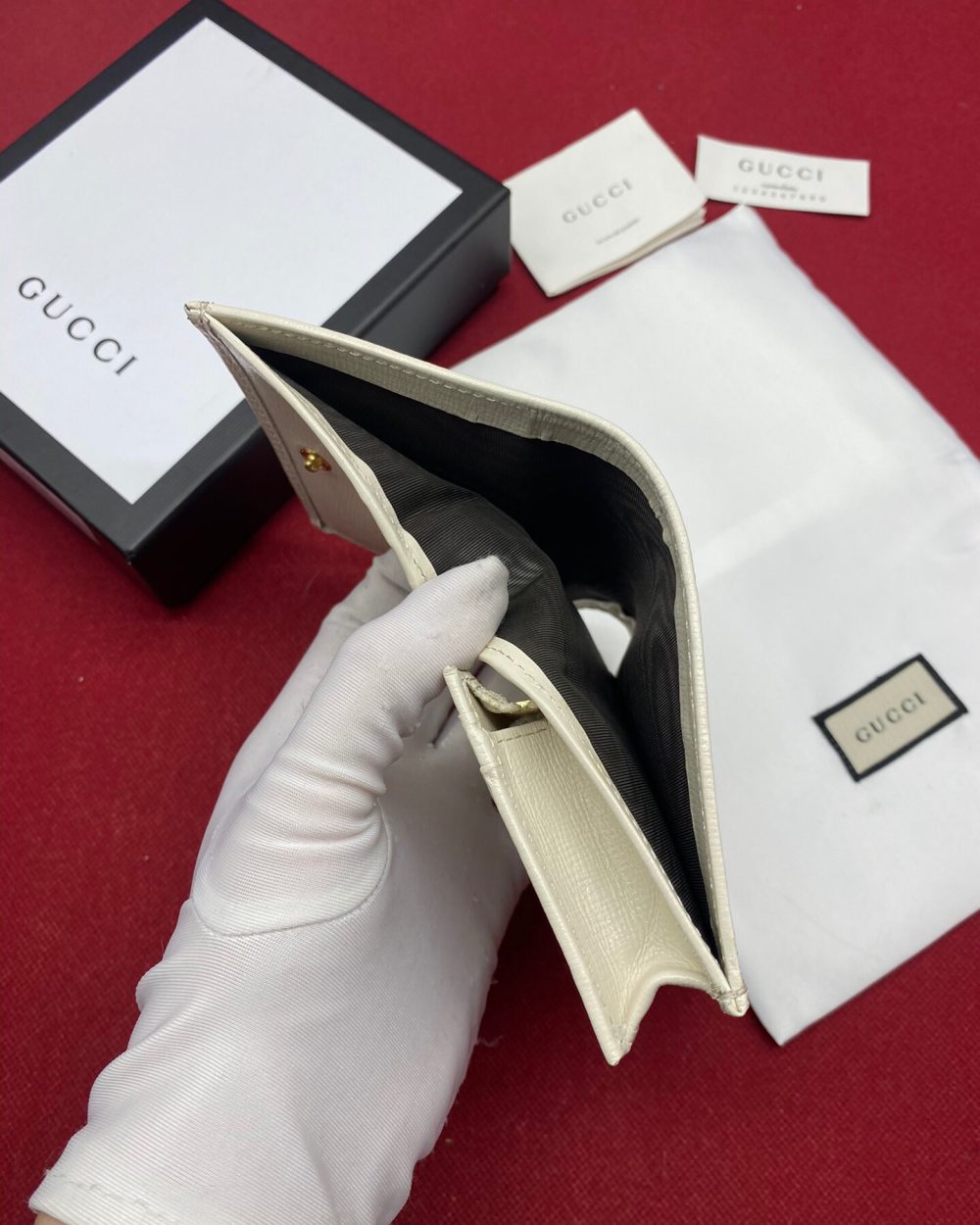 1:1 Replica Gucci Horsebit 1955 Card Case Wallet Light Grey Women's Wallet 11cm/4.3in GG 621887 92TCG 9761