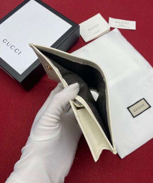 1:1 Replica Gucci Horsebit 1955 Card Case Wallet Light Grey Women's Wallet 11cm/4.3in GG 621887 92TCG 9761