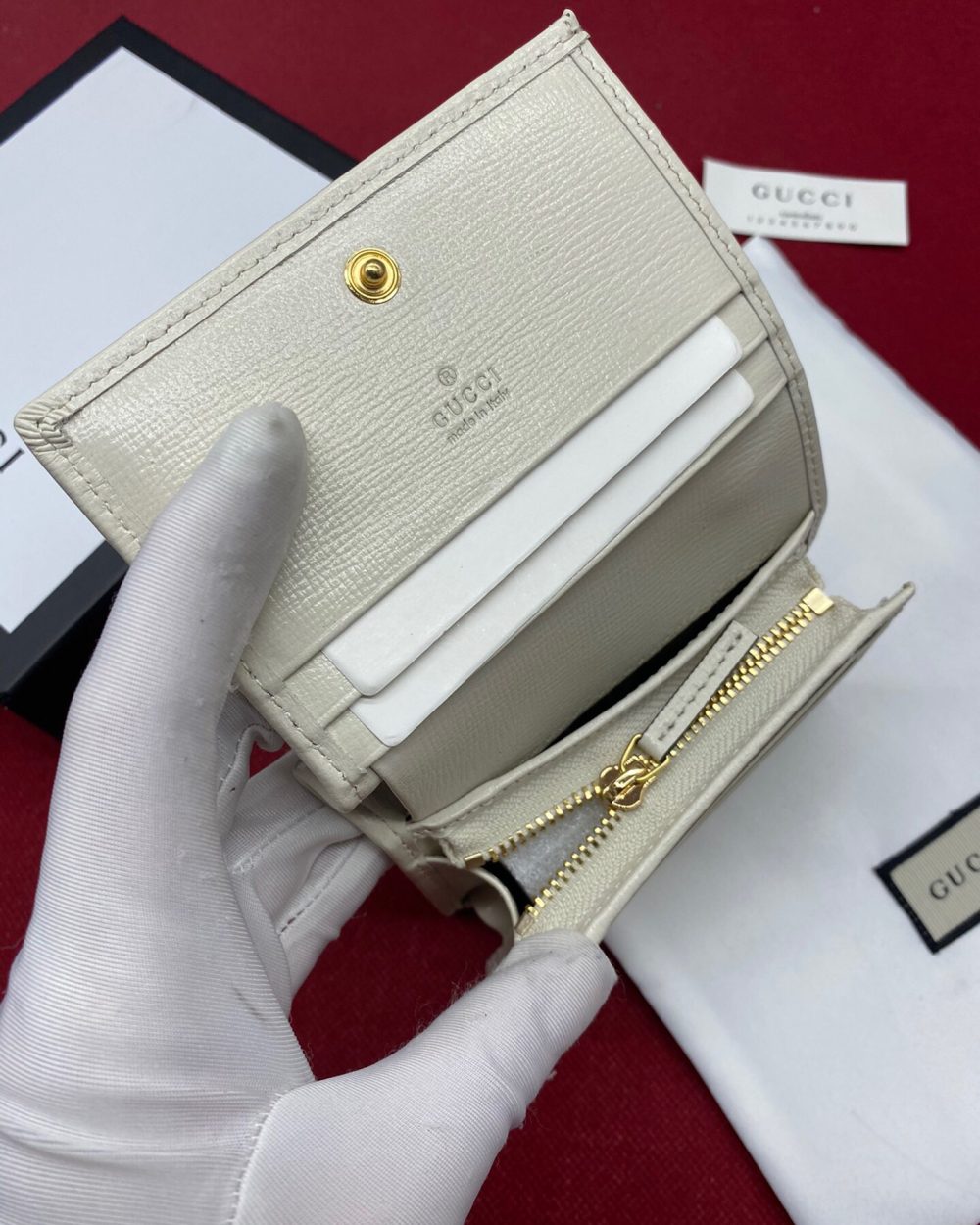 1:1 Replica Gucci Horsebit 1955 Card Case Wallet Light Grey Women's Wallet 11cm/4.3in GG 621887 92TCG 9761