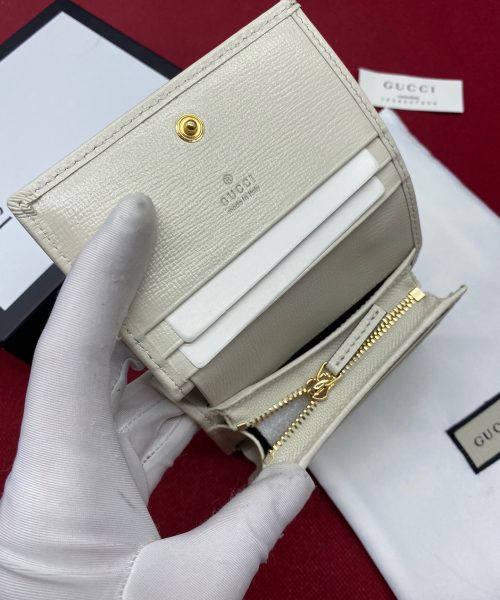 1:1 Replica Gucci Horsebit 1955 Card Case Wallet Light Grey Women's Wallet 11cm/4.3in GG 621887 92TCG 9761