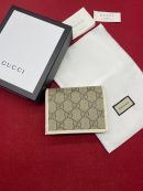 1:1 Replica Gucci Horsebit 1955 Card Case Wallet Light Grey Women's Wallet 11cm/4.3in GG 621887 92TCG 9761