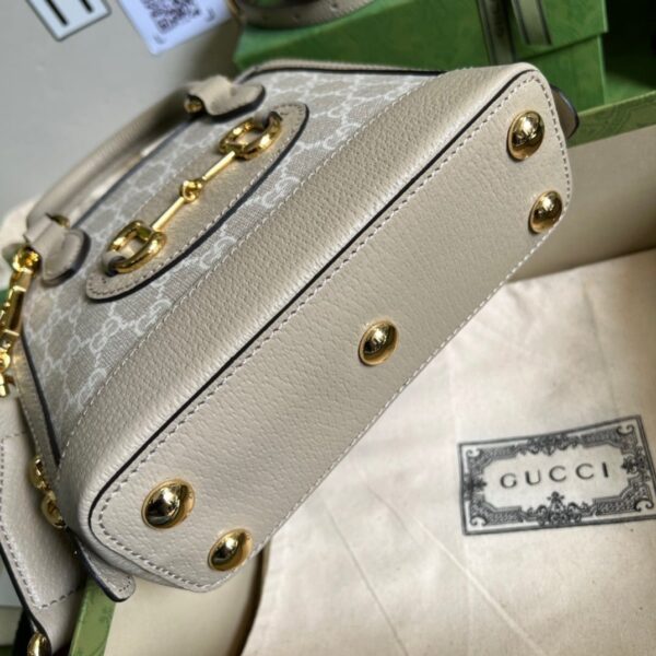 1:1 Replica Gucci Horsebit 1955 GG Mini Bag Beige For Women, Women's Bags 7.9in/20cm GG 677212 UULAG 9682