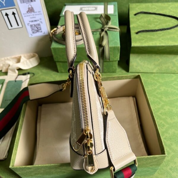 1:1 Replica Gucci Horsebit 1955 GG Mini Bag Beige For Women, Women's Bags 7.9in/20cm GG 677212 UULAG 9682
