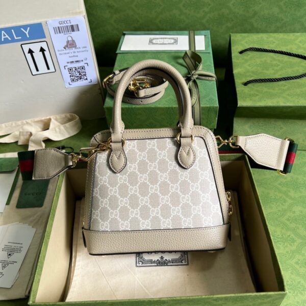 1:1 Replica Gucci Horsebit 1955 GG Mini Bag Beige For Women, Women's Bags 7.9in/20cm GG 677212 UULAG 9682