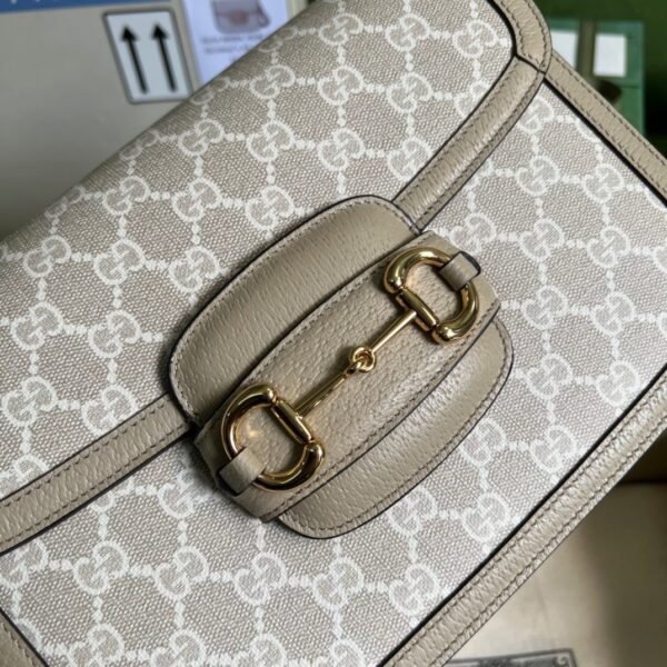 1:1 Replica Gucci Horsebit 1955 GG Mini Bag Beige For Women, Women's Bags 8.1in/21cm GG ‎‎658574 UULAG 9682