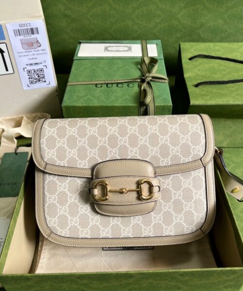1:1 Replica Gucci Horsebit 1955 GG Mini Bag Beige For Women, Women's Bags 8.1in/21cm GG ‎‎658574 UULAG 9682