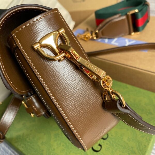 1:1 Replica Gucci Horsebit 1955 GG Mini Bag Beige For Women, Women's Bags 8in/21cm GG