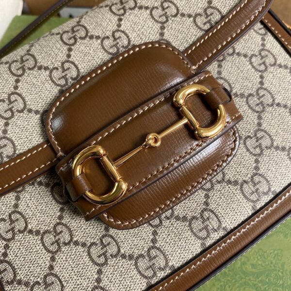 1:1 Replica Gucci Horsebit 1955 GG Mini Bag Beige For Women, Women's Bags 8in/21cm GG