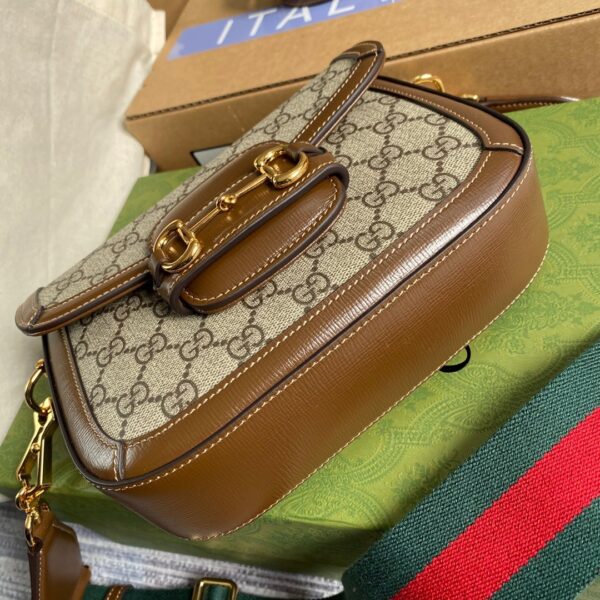 1:1 Replica Gucci Horsebit 1955 GG Mini Bag Beige For Women, Women's Bags 8in/21cm GG